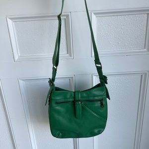 Matt & Nat green leather crossbody purse
